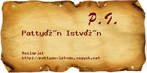Pattyán István névjegykártya