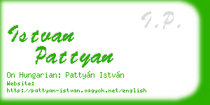 istvan pattyan business card